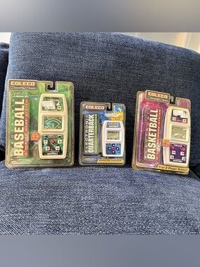 Coleco Head to Head Electronic Baseball / Quarterback / Basketball (lot of 3) NI